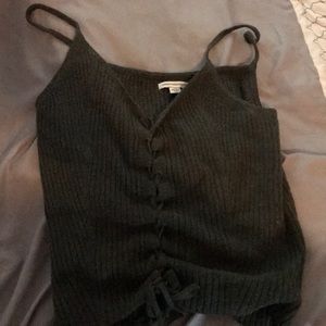 Dark green american eagle tank top
